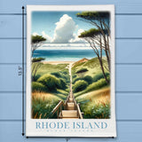 Rhode Island Landmark & Landscape Watercolor Kitchen Dish Towel