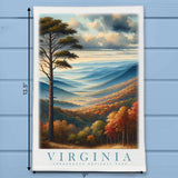 Virginia Landmark & Landscape Watercolor Kitchen Dish Towel