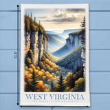 West Virginia Landmark & Landscape Watercolor Kitchen Dish Towel