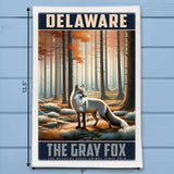 Delaware State Animal Vintage Digital Art Kitchen Dish Towel