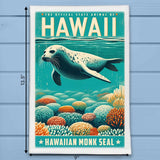 Hawaii State Animal Vintage Digital Art Kitchen Dish Towel