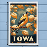 Iowa State Animal Vintage Digital Art Kitchen Dish Towel