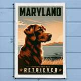 Maryland State Animal Vintage Digital Art Kitchen Dish Towel