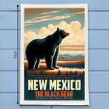 New Mexico State Animal Vintage Digital Art Tea Towel