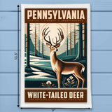 Pennsylvania State Animal Vintage Digital Art Tea Towel