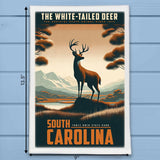 South Carolina State Animal Vintage Digital Art Tea Towel