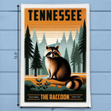 Tennessee State Animal Vintage Digital Art Tea Towel