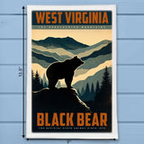 West Virginia State Animal Vintage Digital Art Tea Towel