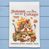 Teapot Autumn Cottage Farmhouse Kitchen Dish Towel