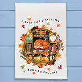 Leave Are Falling Autumn is Calling Fox Kitchen Dish Towel