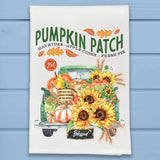 Farmhouse Pumpkin Sunflower Green Truck Kitchen Dish Towel