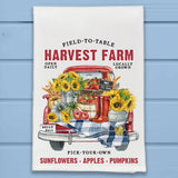 Red Truck Sunflower Harvest Farm Fall Kitchen Dish Towel