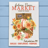 Autumn Flower Market Farmhouse Kitchen Dish Towel