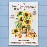 Royal Queen Bee Honey Sunflower Teapot Kitchen Dish Towel