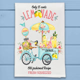 Old Fashioned Bicylce Lemonade Stand Kitchen Dish Towel