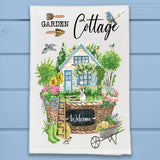 Floral Garden Summer Cottage Kitchen Dish Towel