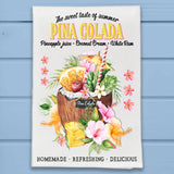 Taste of Summer Tropical Pina Colada Kitchen Dish Towel