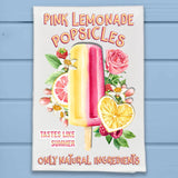 Tastes Like Summer Pink Lemonade Popsicle Kitchen Dish Towel