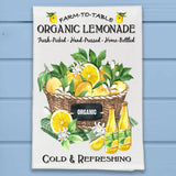 Organic Farm Fresh Lemonade Lemon Basket Kitchen Dish Towel