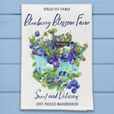 Blueberry Blosson Fruit Farm Modern Kitchen Dish Towel