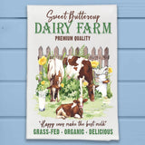 Sweet Buttercup Jersey Cow Dairy Farm Kitchen Dish Towel