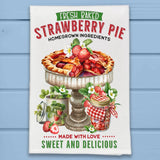 Strawberry Pie Made with Love Farmhouse Kitchen Dish Towel