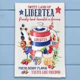 Libertea Patriotic Tastes Like Freedom Kitchen Dish Towel