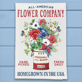 Patriotic Freedom in Bloom Flower Company Kitchen Dish Towel