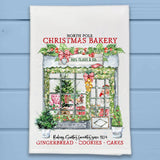 Old Fashion Christmas Bakery Shop Window Kitchen Dish Towel