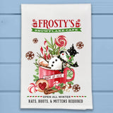 Frosty's Snowflake Café Christmas Latte Kitchen Dish Towel