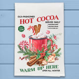 Peppermint & Cinnamon Cocoa Winter Kitchen Dish Towel