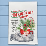 Vintage Joy Hot Cocoa Winter Scarf Kitchen Dish Towel