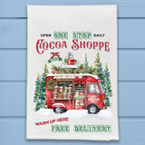 Mobile Hot Cocoa Truck Winter Christmas Kitchen Dish Towel