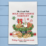 Santa's Milk & Cookie Company Christmas Kitchen Dish Towel