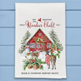 B n' B Reindeer Chalet Christmas Kitchen Dish Towel