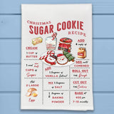 Christmas Farmhouse Sugar Cookie Recipe Kitchen Dish Towel