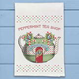 Vintage Polka Dot Peppermint Tea Shop Kitchen Dish Towel