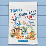 Frosty's Snowflake Café Winter Christmas Kitchen Dish Towel