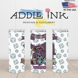 Wizard D20 Fantasy RPG 20oz Skinny Tumbler