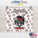 Fighter D20 Fantasy RPG 20oz Skinny Tumbler