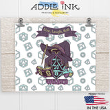 Wizard D20 Fantasy RPG 20oz Skinny Tumbler