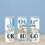 Custom Printed 20oz Skinny Tumbler with Slider Lid