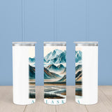 Alaska Landmark & Landscape Watercolor 20oz Skinny Tumbler