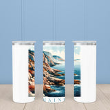 Maine Landmark & Landscape Watercolor 20oz Skinny Tumbler