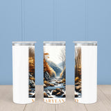 Maryland Landmark & Landscape Watercolor 20oz Skinny Tumbler