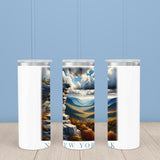 New York Landmark & Landscape Watercolor 20oz Skinny Tumbler