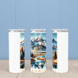Wyoming Landmark & Landscape Watercolor 20oz Skinny Tumbler