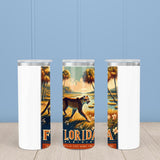 Florida State Animal Vintage Digital Art 20oz Skinny Tumbler