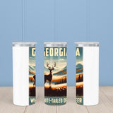 Georgia State Animal Vintage Digital Art 20oz Skinny Tumbler