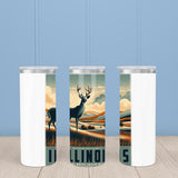 Illinois State Animal Vintage Digital Art Insulated Mug/Tumbler